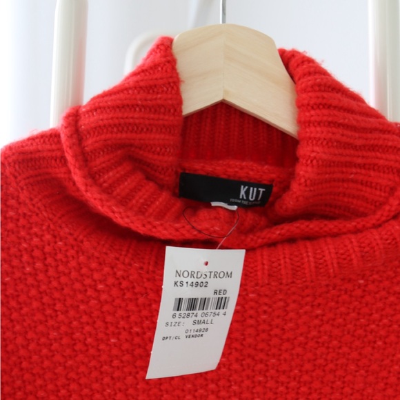 NWT Kut from the Klotch Red Turtleneck Sweater - Picture 3 of 5